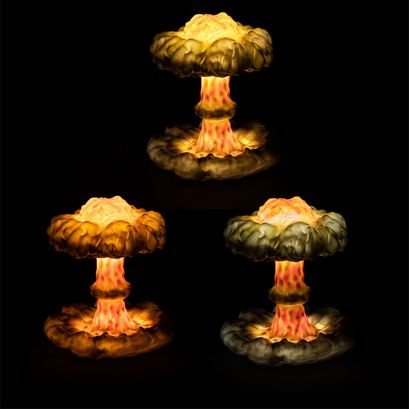 テーブルランプキノコ雲ランプルーム装飾火山家の装飾寝室のベッドサイド用ナイト ночник светильник лампа ランパラ