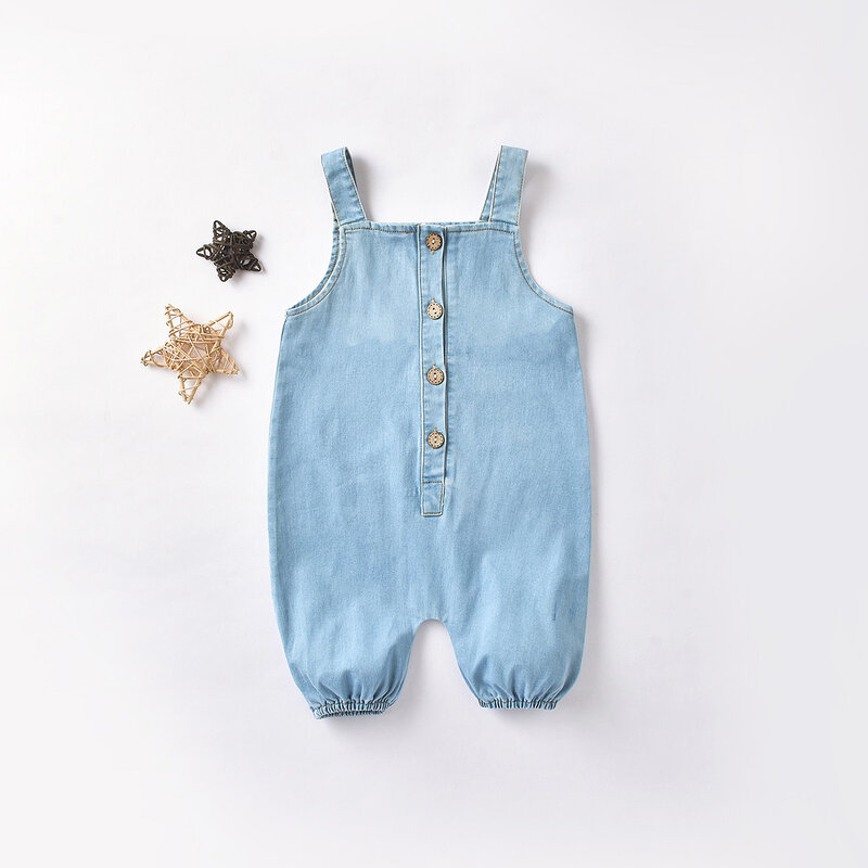 Ins Baby jumpsuit Boys Girls Denim Overal Baby Outfit Romper Newborn Out Vest Clothes 0 to 18months  Child Jean Casual Trousers