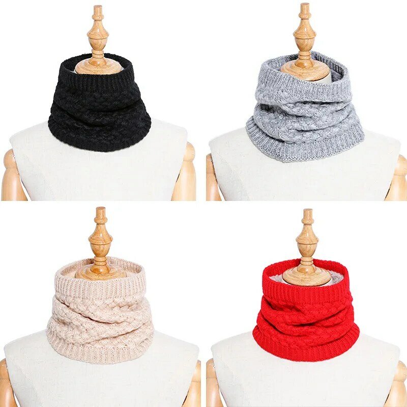 Écharpe tricotée pour hommes et femmes, couvre-chef coupe-vent épais en velours pour garder au chaud et au froid, nouvelle collection automne et hiver 2021