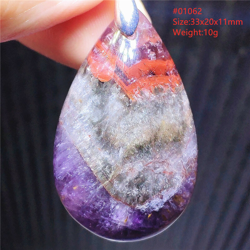 Pendentif en Cacoxenite naturelle authentique, Auralite rouge 23, Quartz rutilé Canada Auralite 23, bijoux en cristal AAAAAA