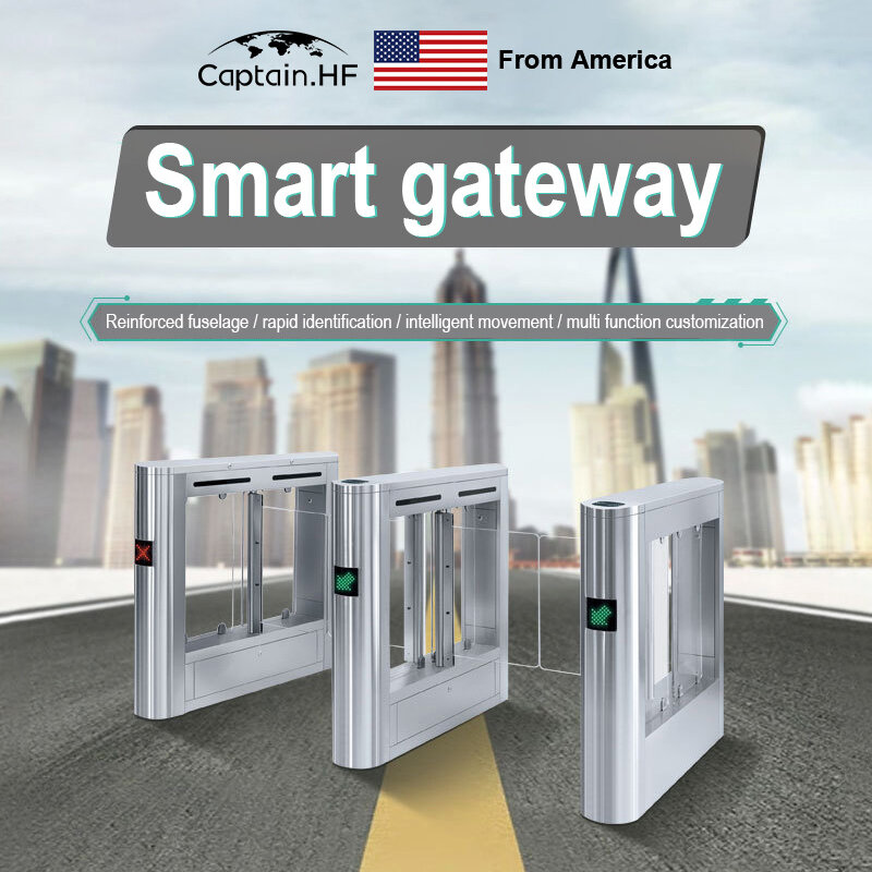 US Captain Access Control Swing Barrier, Turnstile Pedestrian Entrance Gateสำหรับโรงเรียนอนุบาล,โรงเรียน,ช้อปปิ้งมอลล์