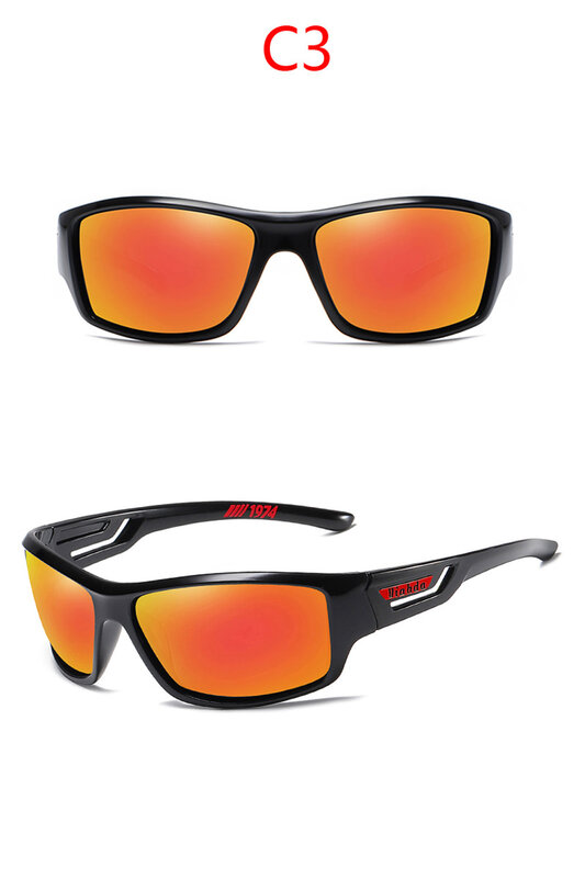 Совершенно новый! Очки солнцезащитные Мужские поляризационные, винтажные цветные брендовые Роскошные солнечные очки с зеркальным покрыти...