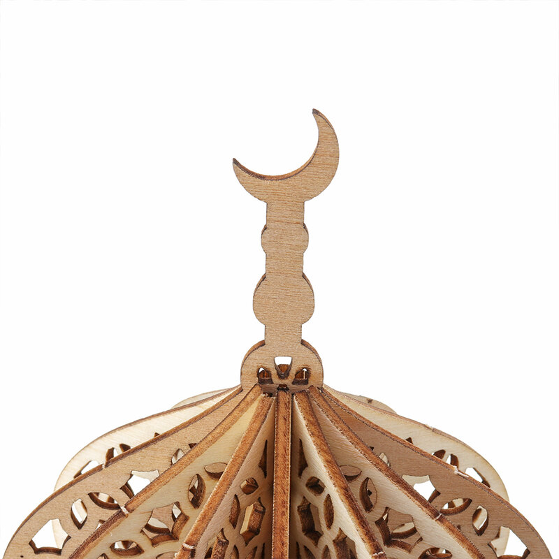 Ramadan lampa na przyjęcie nocne oświetlenie sypialni dekoracja wnętrz kreatywne wakacje Retro drewniane sztuki minimalistyczne puste lampy stołowe