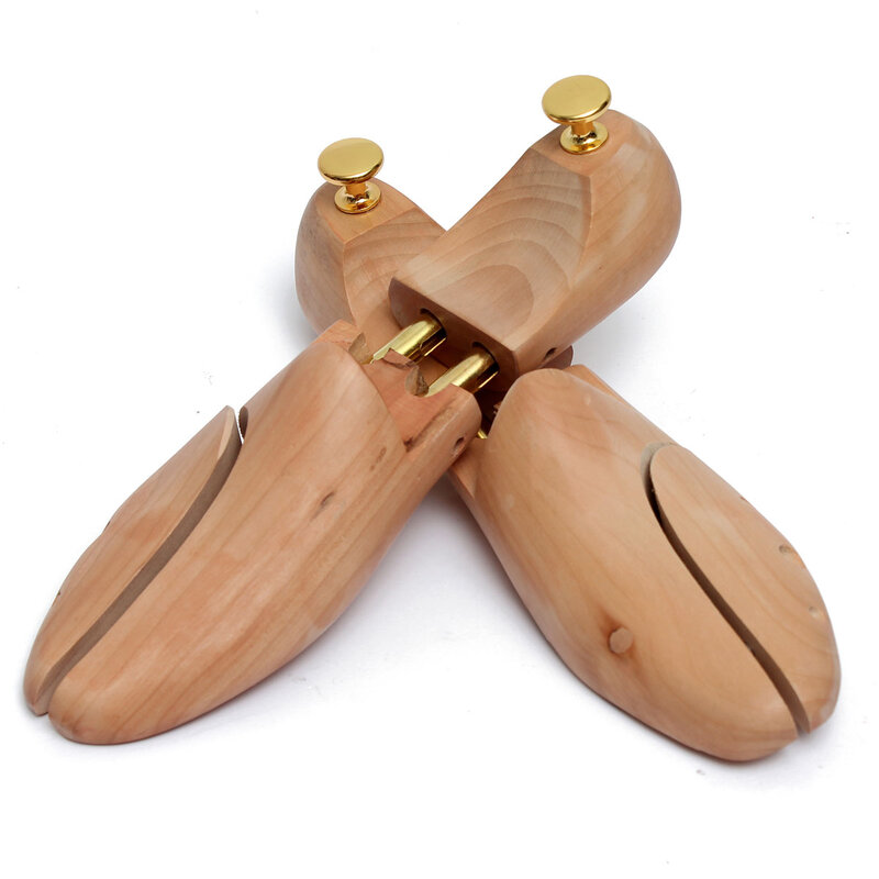 Rack expansor de madeira para sapatos, forma de madeira expansora para sapatos unissex, tamanhos 35-46, 1 par