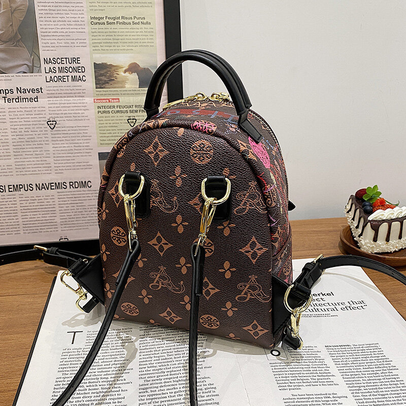 YILIAN-mochila con estampado de dibujos animados para mujer, mini mochila informal, versátil, para ir de compras, de viaje corto, nueva moda, 2021