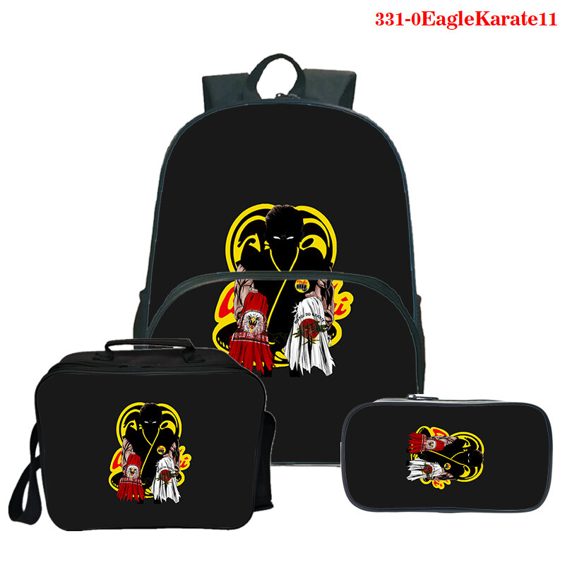 Orzeł Fang Karate plecak Bookbag zestawy Cartoon torby szkolne dla nastoletnich dzieci podróż codzienny plecak torby na ramię laptopa Mochila