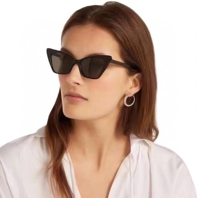 Óculos de sol tipo olho de gato, óculos escuros para mulheres, vintage, retrô, luxuoso, da moda, 2021