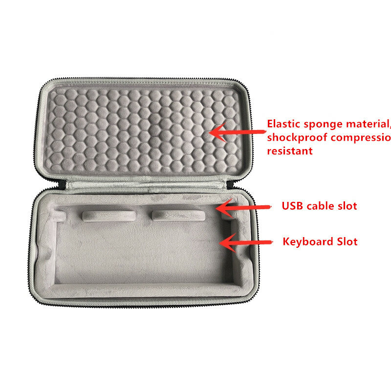 Caso de transporte viagem portátil para cherry mv3.0 G8B-26000 teclado mecânico capa proteção caixa armazenamento casca dura bolsa