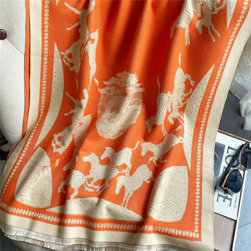 Imite cashmere longo lenço zebra xale roubou inverno quente hijab schal 180*65cm decorar cachecóis