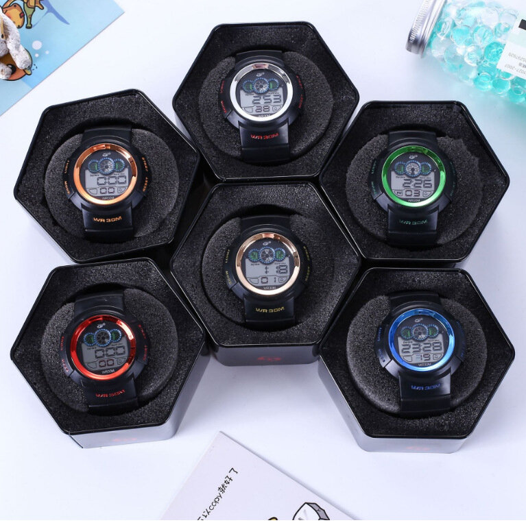Black Hexagonal Box Mechanical Watch Electronic Watch Packaging Box High-end Steel Domestic Watch Gift Box