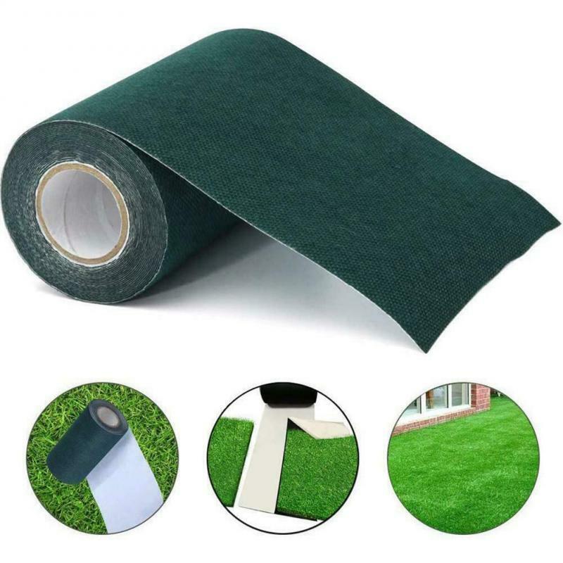 5m/10m grande diy grama artificial jointing fita autoadesiva grama sintética relvado gramado tapete fita de emenda verde decoração da casa