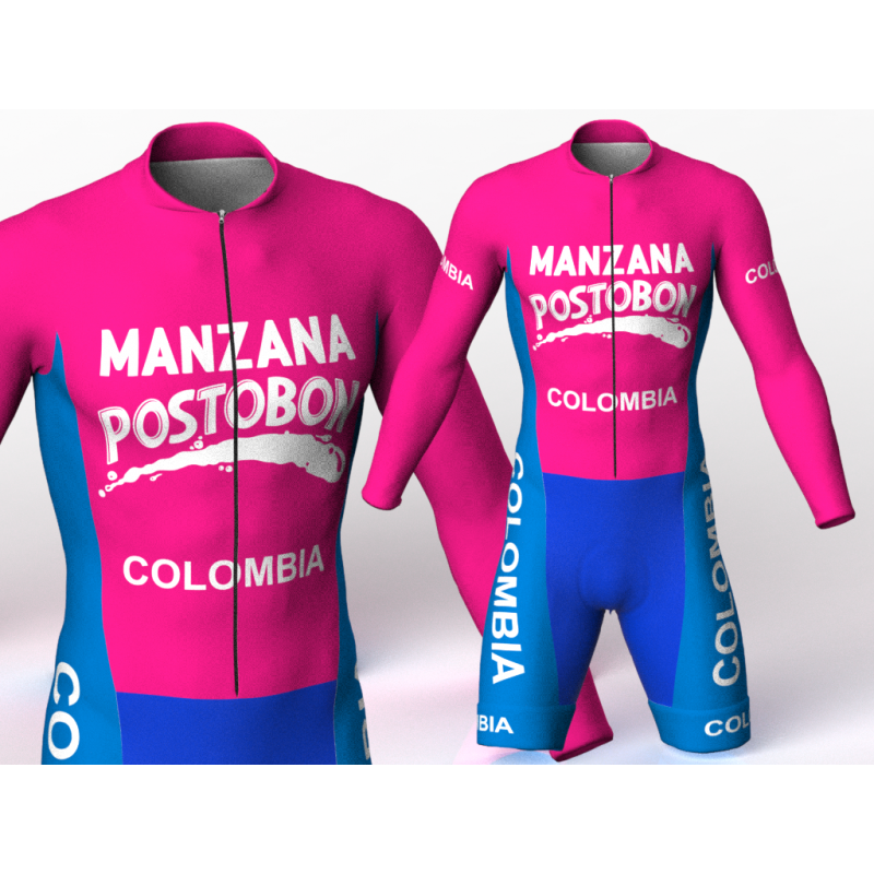 2021spring and summer new POSTOBON men's long-sleeved speed skating suit/swimming/running/triathlon sportswear suit Lycra fabric