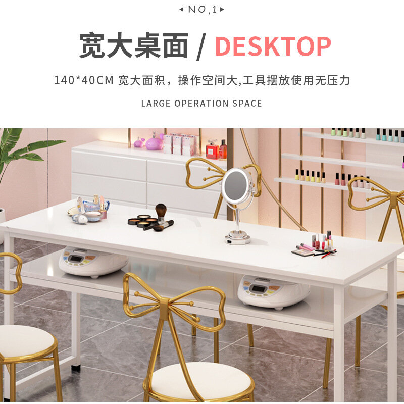 Net celebridade manicure mesa de mesa conjunto único duplo beleza mármore padrão novo prego tabela preço especial economia prego mesa
