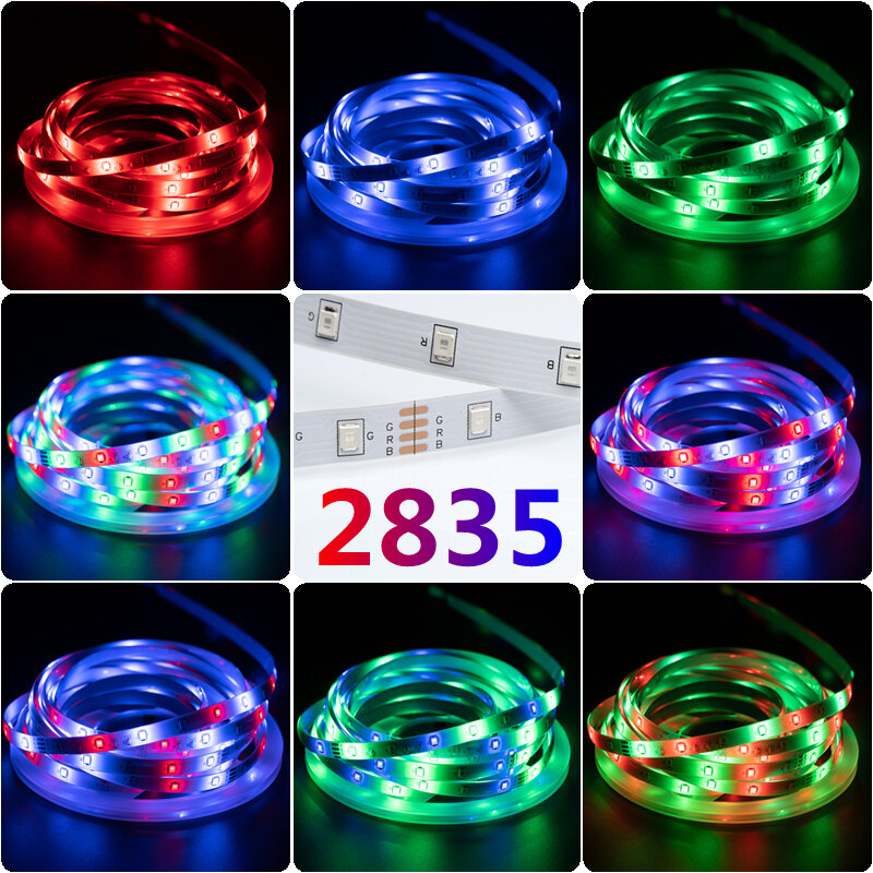 LED 스트립 조명 RGB WIFI SMD 2835 방수 램프 유연한 테이프 다이오드 luces led 네온 5M 10M DC12V 축제 파티 룸 장식