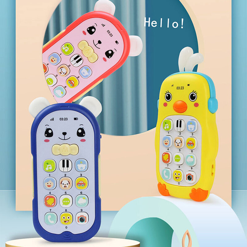 teléfono móvil Juguete de gutapercha para bebé artefacto para dormir simulación de teléfono juguete de música que cambia la cara juguetes educativos tempranos 