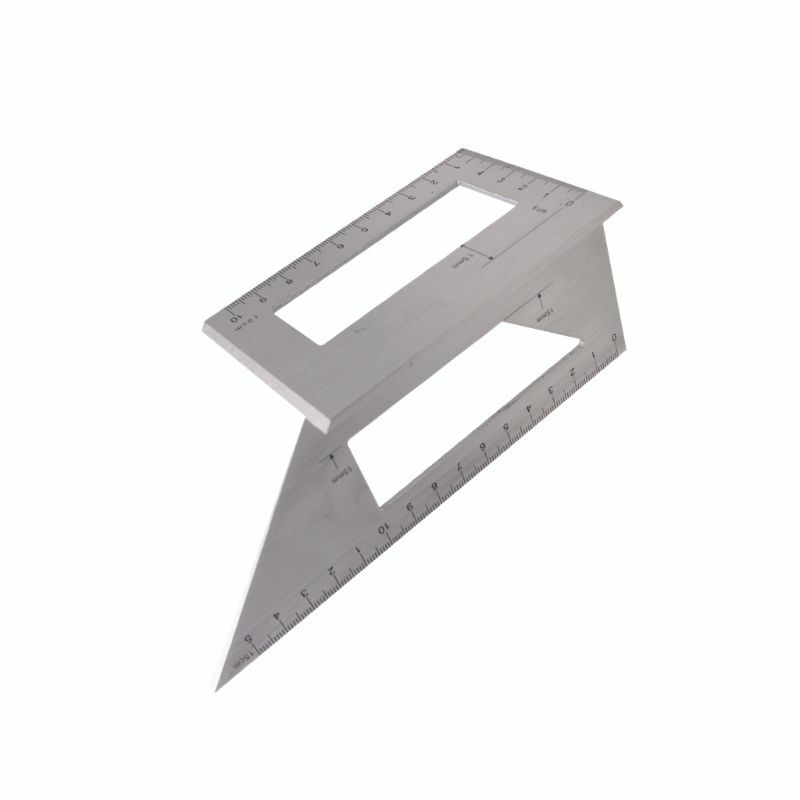 Stop aluminium drewniany kwadrat wielofunkcyjny linijka 45 90 stopni Gauge Rule narzędzia do obróbki drewna Drop Shipping