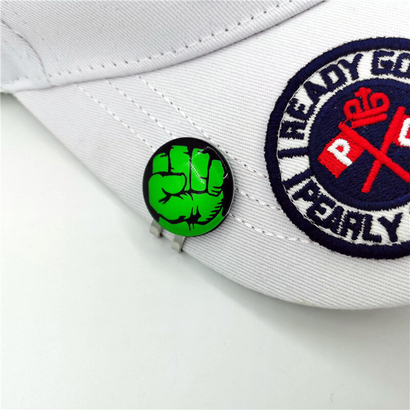 볼 마커가 있는 마그네틱 골프 모자 클립, 스타 그린 핸드, 슈퍼 히어로, 다양한 디자인, 신제품