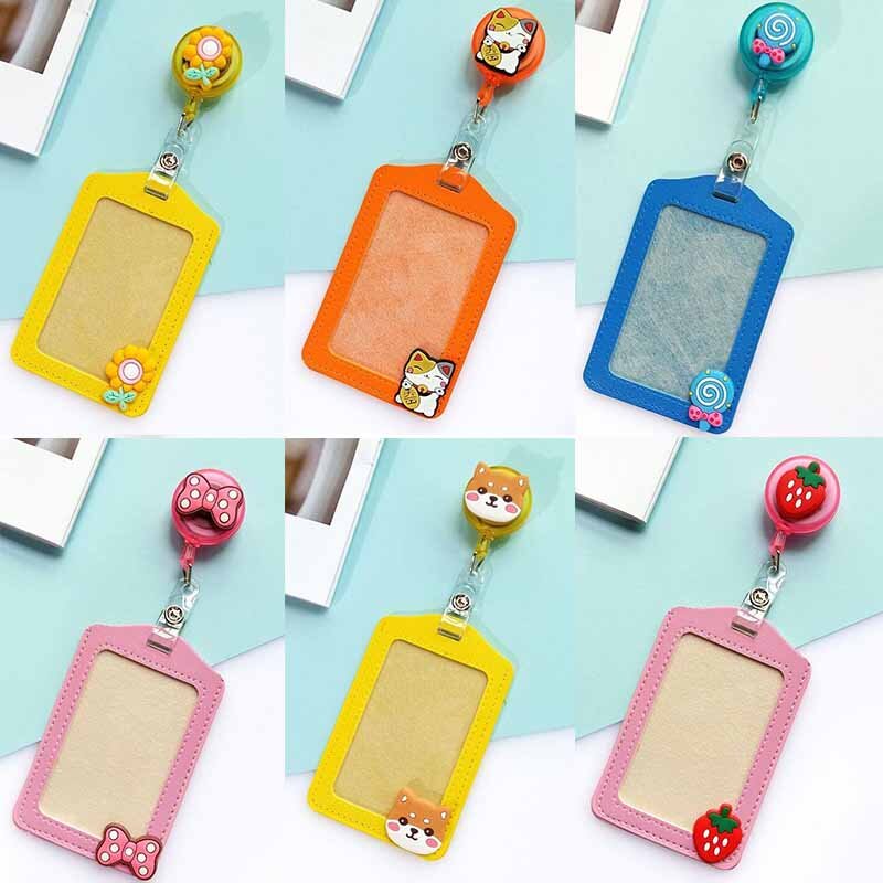 New Fashion ID Badge Case Lanyard Bank Credit Card Holder ID Badge Holder Accessories School Office Supplies