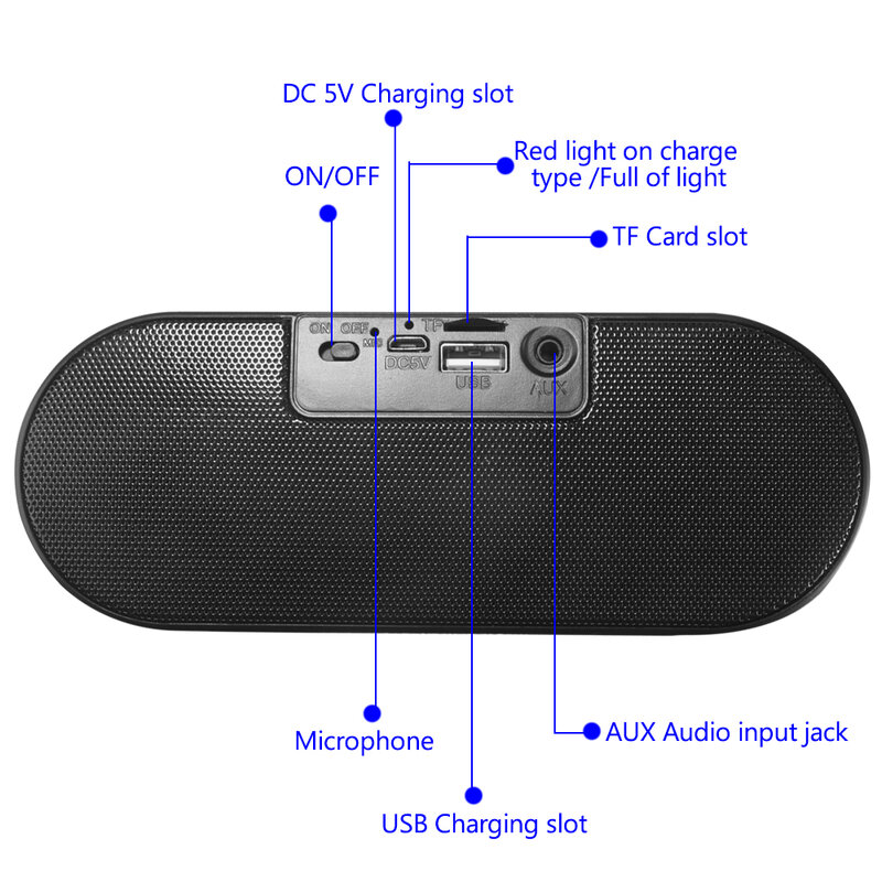 M6 Luidsprekers Cool Uil Ontwerp Led Flash Wireless Portable Bluetooth Speaker Ondersteuning Selecteer Nummers Door Nummer Met Fm Wekker