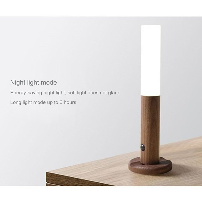 Умный светодиодный настенный светильник с датчиком движения, магнитный беспроводной ночник с USB, 5 В, 1 Вт, для кухни, шкафа, гардероба, лестни...