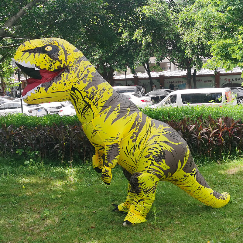 T-rex Kostum Cosplay untuk Dewasa Anime Dinosaurus Kostum Pesta Halloween Setelan Natal Naga Disfaz Purim Peran Bermain Kostum