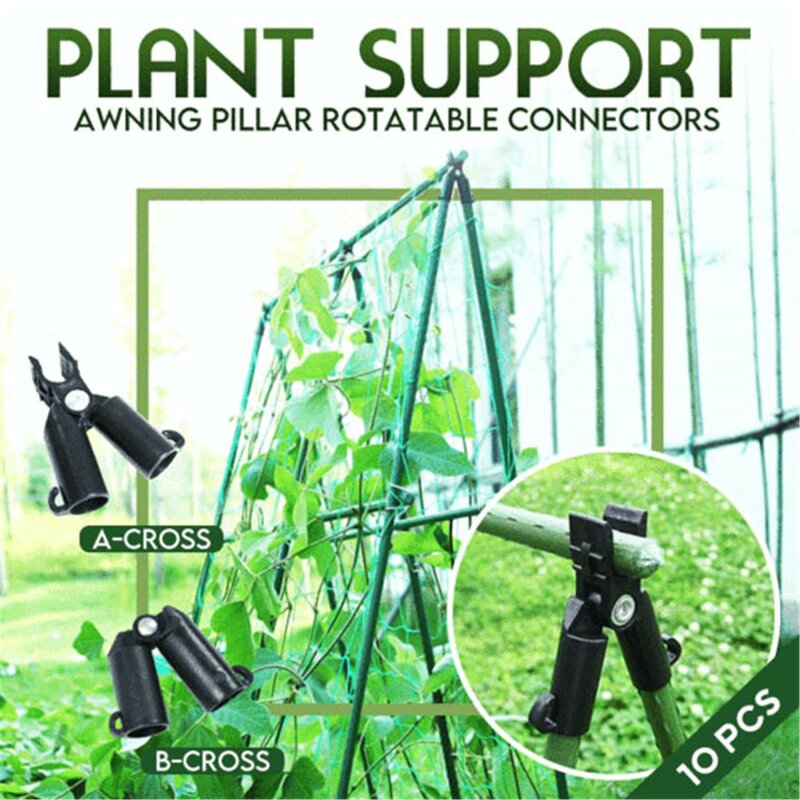 10PCS Gardening Climbing Frame Accessories Awning Pillar Rotatable Connector