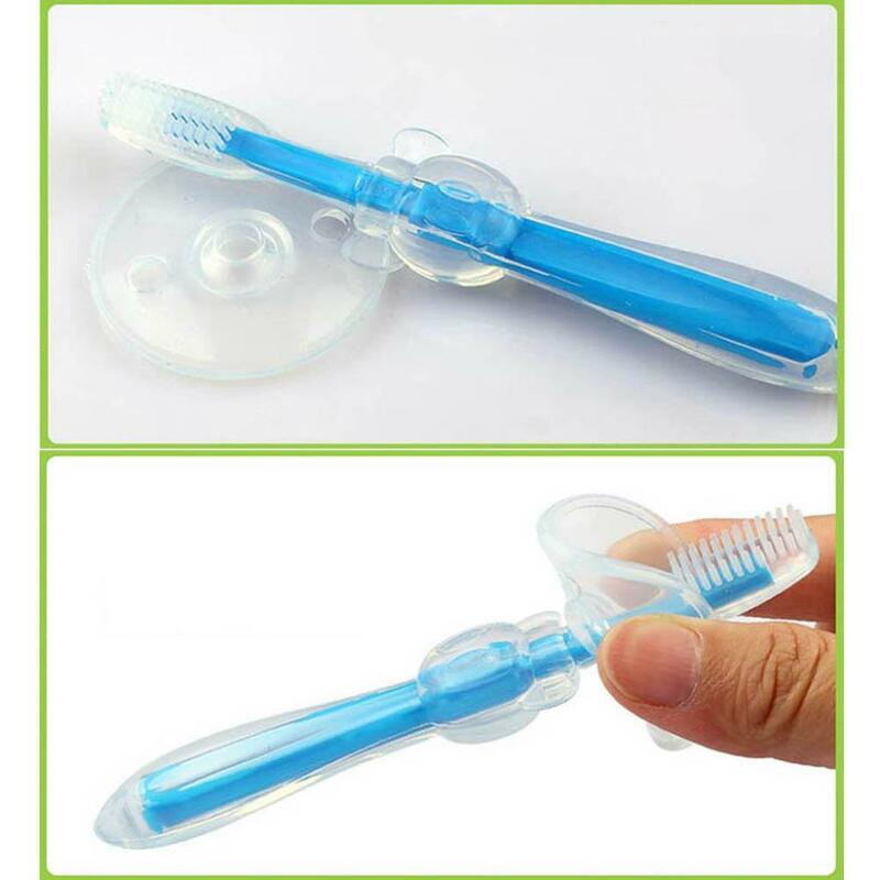 Baby Kids Teeth Care Safe Soft Silicone Toothbrush Training Massager Brush Baby Toothbrush Kids Toothbrush  Random Color