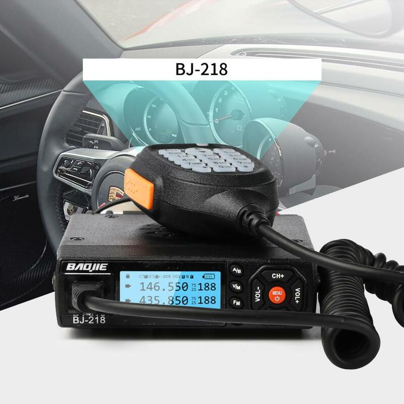 BJ-218 Mini Radio Mobile autoradio FM ricetrasmettitore 25W VHF UHF BJ218 Vericle Car Ham Radio Dual Band Walkie Talkie Device