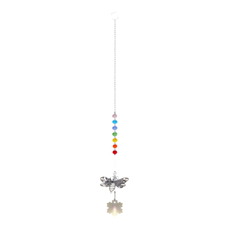 Bee Feifei-colgante de cristal chapado, iluminación, luz solar, atrapasueños, adornos de jardín