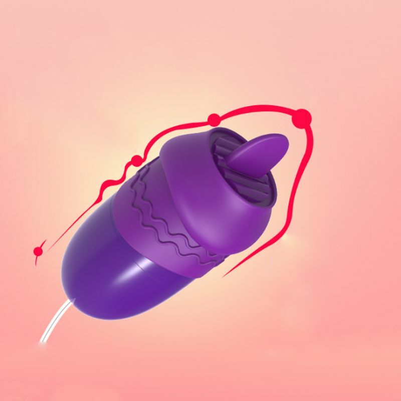 Nipple Tongue Licking Sucker Vibrator Leather Case Nipple Clitoris Stimulator Female Masturbator Accessories