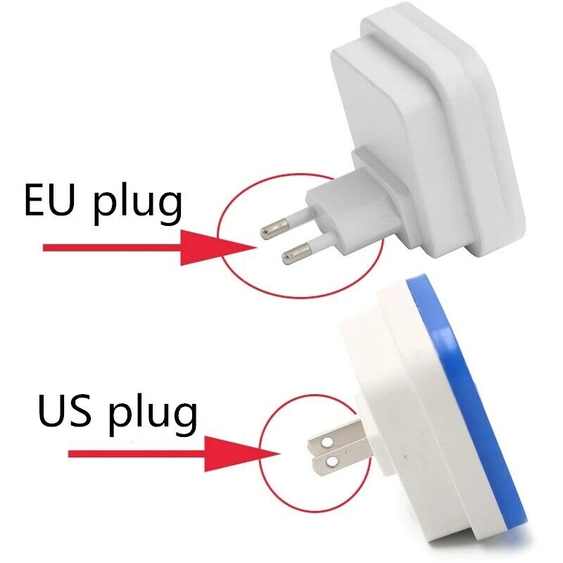 Lampu Malam LED Sensor Nirkabel EU US Plug Mini Lampu Malam Persegi untuk Lampu Koridor Kamar Tidur Kamar Bayi
