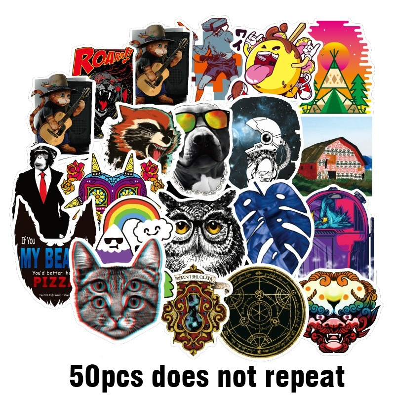 100Pcs/lot Popular Stickers Cartoon Graffiti Decals for Snowboard Laptop Luggage Fridge Car-Styling Vinyl Decal Sticker for Kids