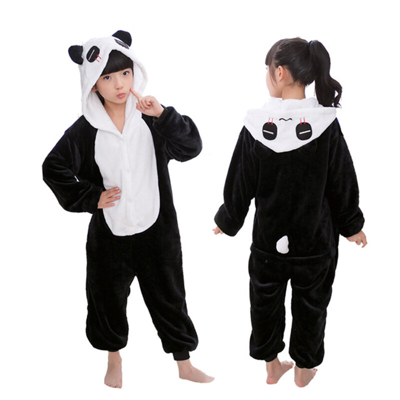 mono de unicornio Panda para niño-LA59 Pijama de dibujos animados de franela para niña 