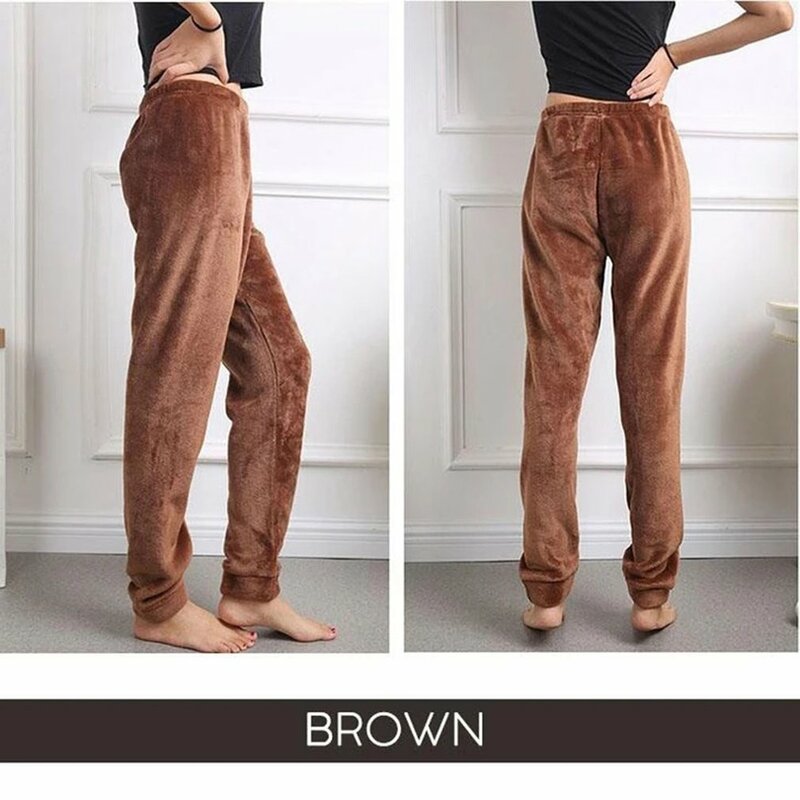 2019 NEW Winter Thick Coral Fleece Trousers Large Size Loose Warm Pants Trousers Home Pants Thermal Velvet Fleece Winter Pants