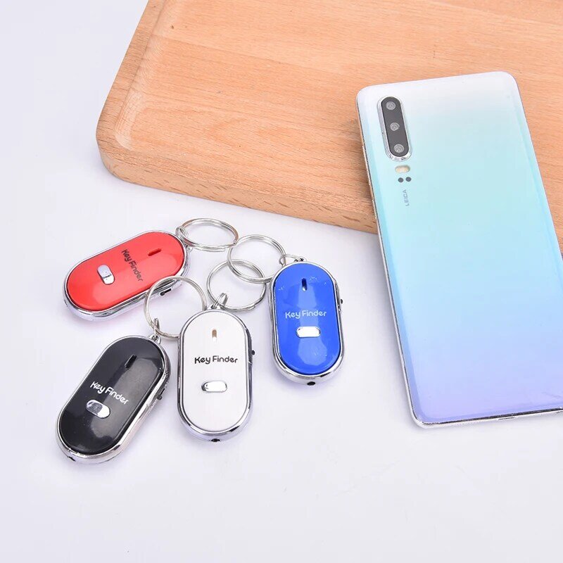 Finder Key Finder Anti-Lost Sensor Keychain Tracker LED นกหวีด Clap Locator