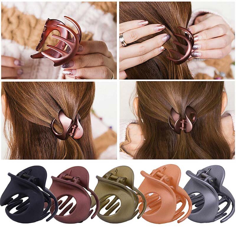 ncmama Vintage Non Slip Irregular Hair Clamps Claw  For Women Girls Simple Acrylic Hair Clips Hairpins Fashion Hair Accessories