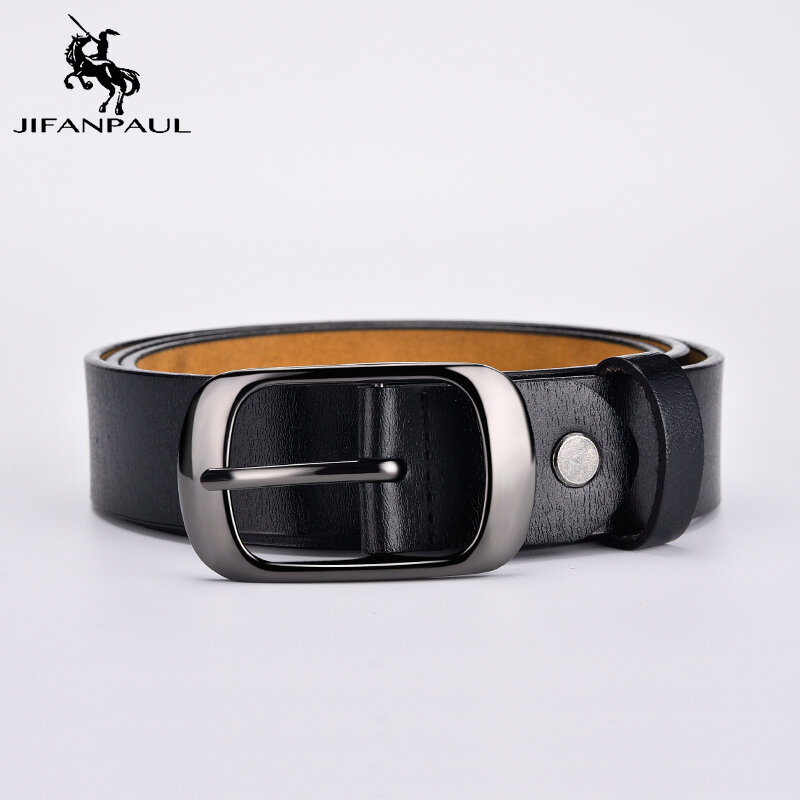 JIFAPAUL-Cinturón de cuero puro de marca para mujer, hebilla de cuero, casual, simple, salvaje, moda, jeans, corsé, cinturón femenino, envío gratis