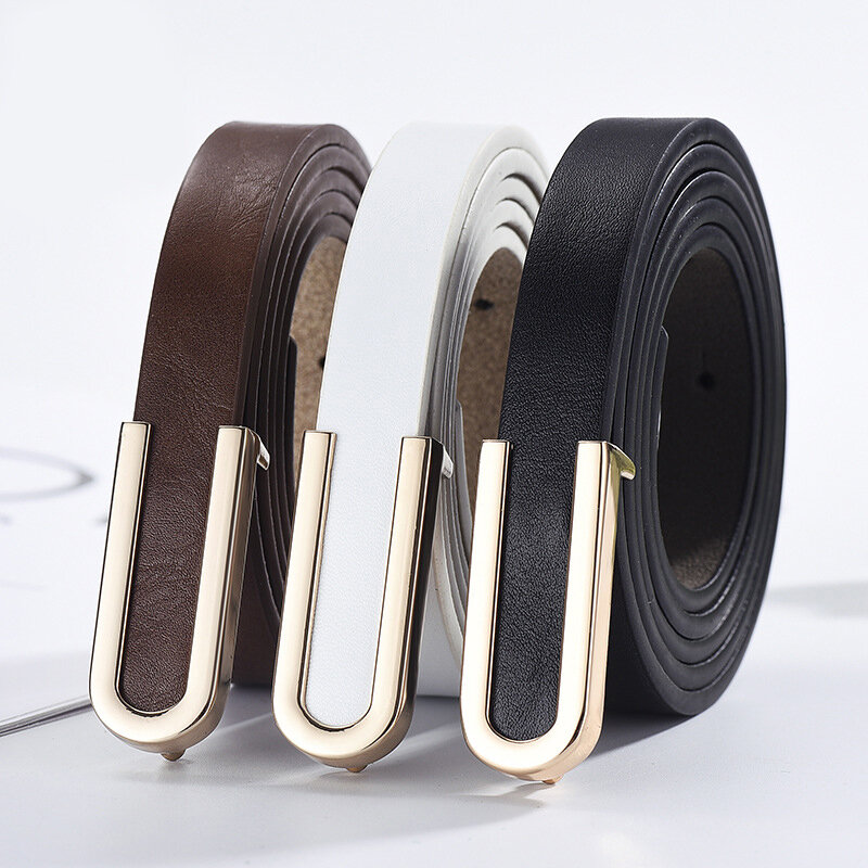 JIFANPAUL Fashionable vintage casual leather slim waistband dress strap for women with jeans punk alloy buckle free shipping