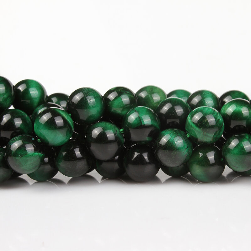 Pedras preciosas finas aaa olho de tigre verde natural, 6 8 10 12mm, contas soltas redondas, acessórios para pulseira de pescoço, faça você mesmo, fabricação de joias