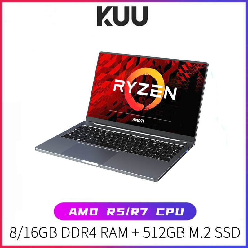 KUU G3 Laptop AMD R7 4800H 8 Núcleos 16 Threads16GB DDR4 RAM 512GB SSD M.2 R5 4600H Opcional M.2 2242 interface PCIE Adicional
