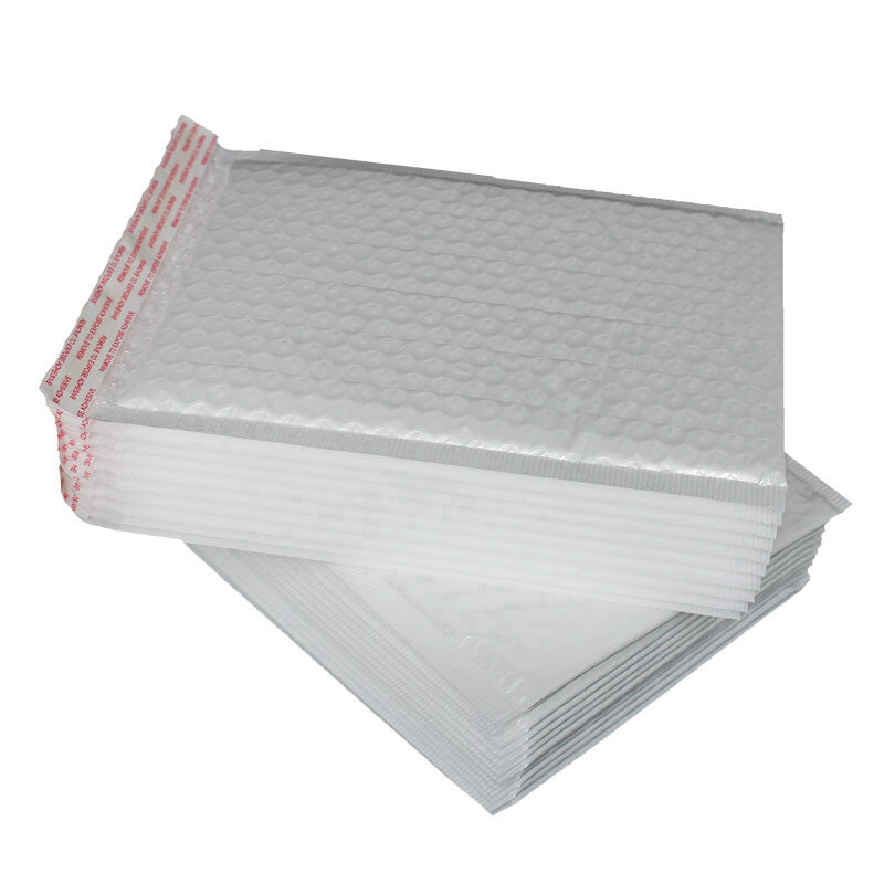 100 sztuk/partia białe koperty z pianki torby samoprzylepne Mailers wyściełane koperty wysyłkowe z Bubble Mailing Bag wysyłka pakiety torba
