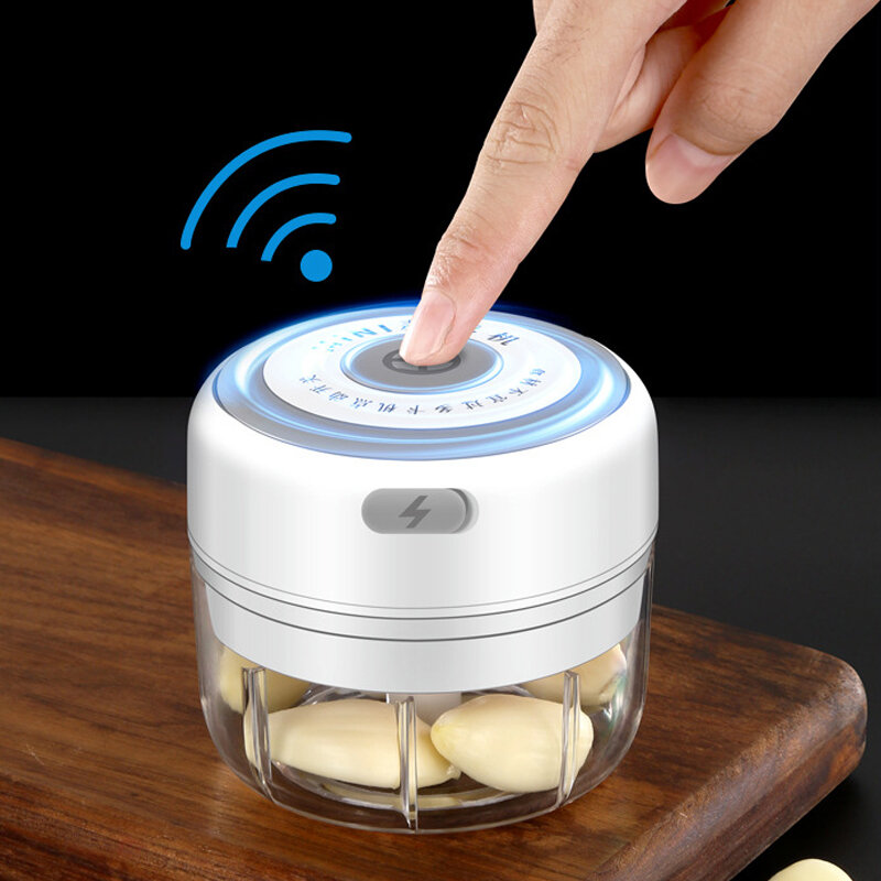Electric Cordless Garlic Mincer Masher Mini Food Processors Onions Chopper With USB Charging Kitchen Gadgets
