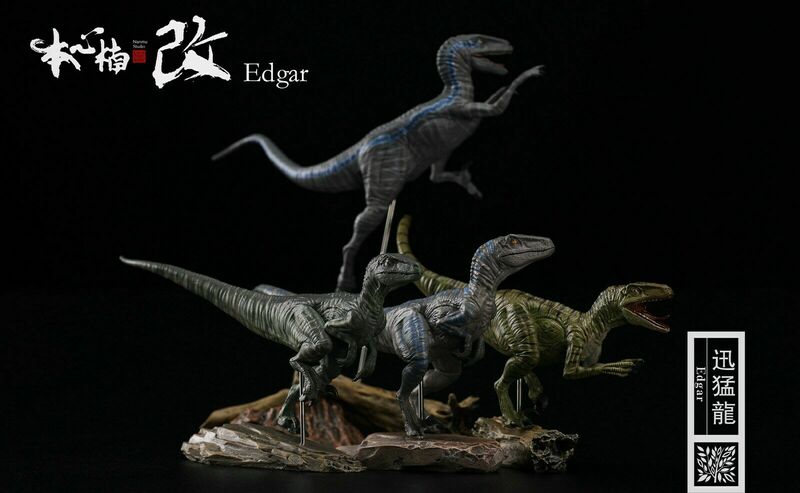PRE-ORDER! Nanmu 1/35 raptorcrew Figure 4 pièces Velociraptors jurassique dinosaure collecteur animaux jouets cadeau pour les enfants adultes