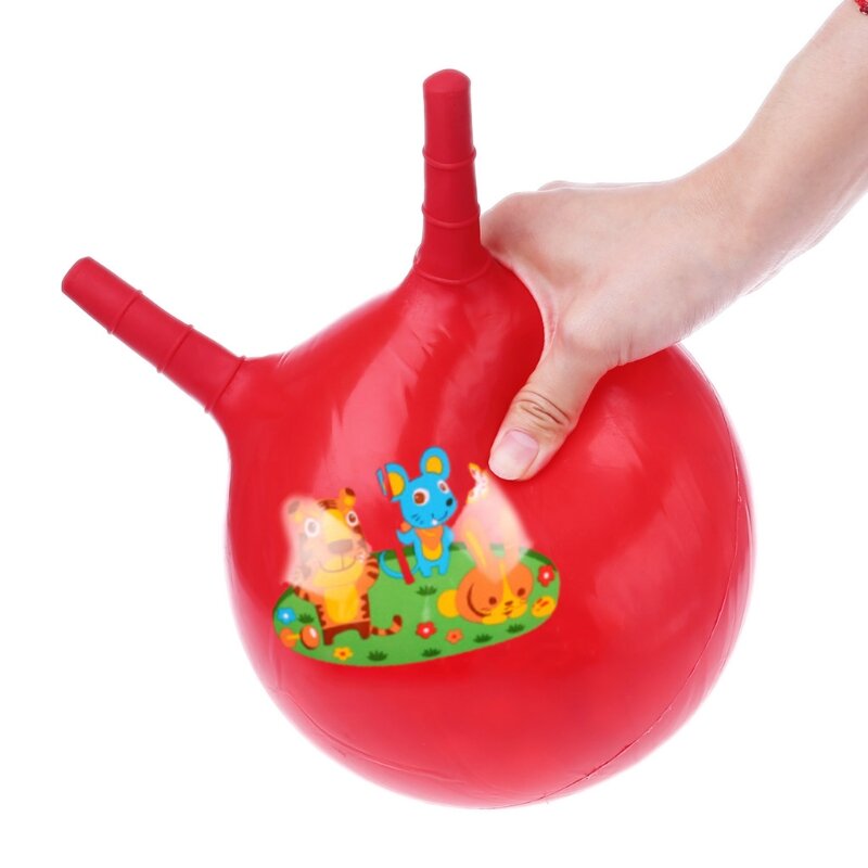 Bola de salto inflable de 11 pulgadas para niños, juguete Retro de rebote, tolva