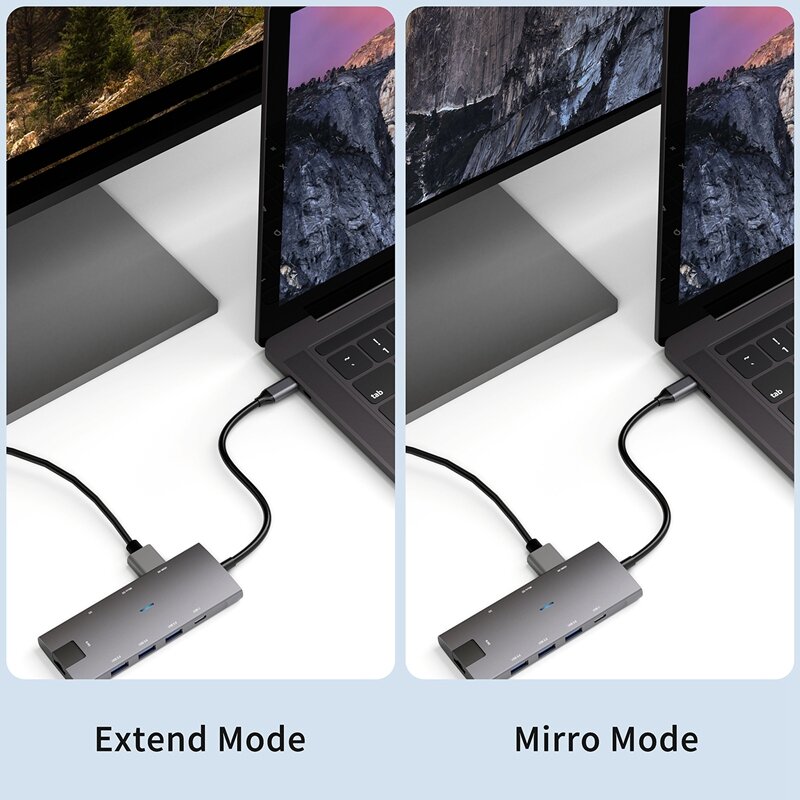 8 w 1 HUB rodzaj USB type-c HDMI stację dokującą do Adapter USB 3.0 jest nadaje się do laptopów i telefonów komórkowych.