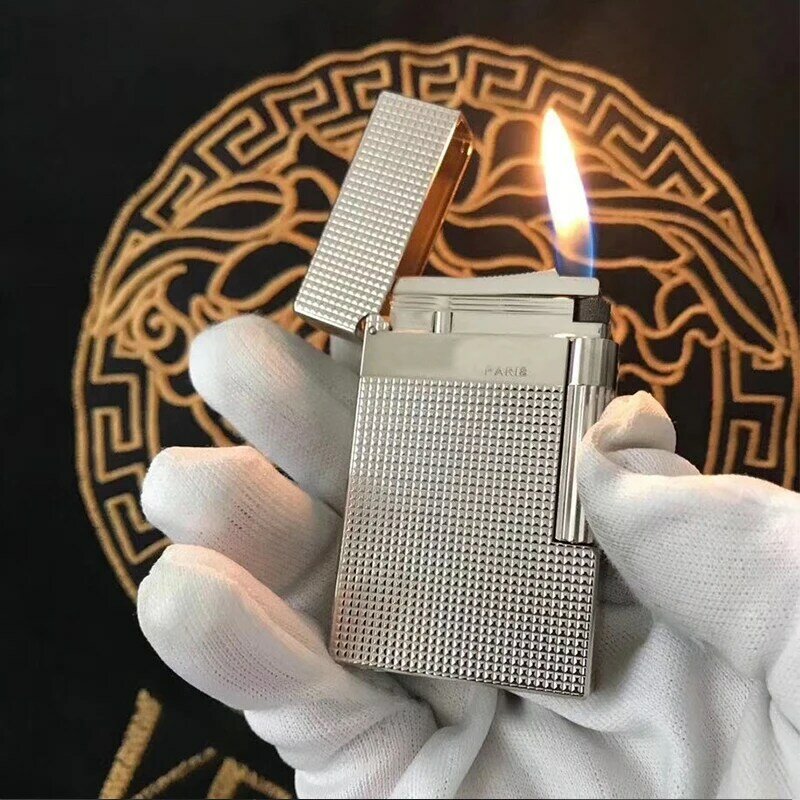 Gloednieuwe Originele Dupont Heldere Geluid Lichter Retro Pure Koper Opblaasbare Sigarettenaansteker Exquise Roken Accessoires