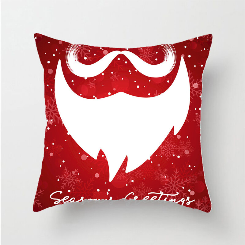 3D printed Christmas element pattern Polyester Decorative Pillowcases Throw Pillow Cover Square Zipper Pillow cases style-3