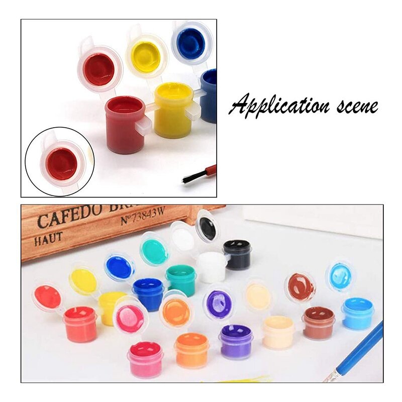 20 streifen 120 Töpfe 5Ml 6 Tassen Mini Leere Paint Pot Pod Streifen Malen Streifen Kunst und Handwerk Kunststoff lagerung Container