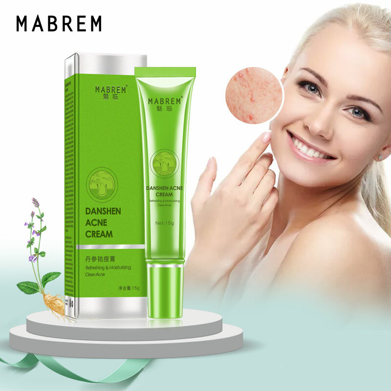 Crema facial eficaz para eliminar el acné, tratamiento antiacné a base de hierbas naturales, manchas de cicatriz de acné, aceite para reducir el Contro, cuidado reparador de poros