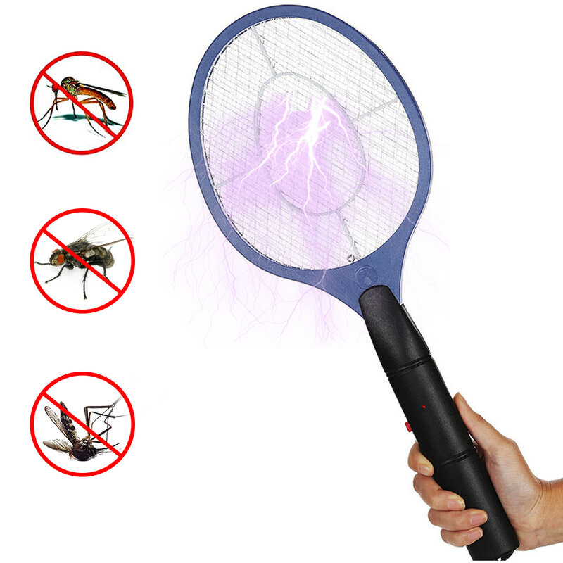 Anti Mosquito Fly Cordless Battery Power Electric Fly Mosquito Swatter Bug Zapper Racket Insects Killer Home Bug Zappers Summer